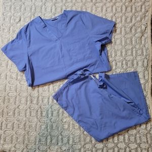 Sivvan Scrub Set Top and Bottom | Size XL | Blue